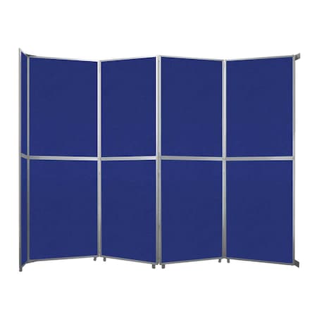 Versare Operable Wall Folding Room Divider 15'7" x 12'3" Royal Blue Fabric 1070405-2